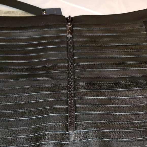EDESSA New SKIRT Black Leather/Georgette Women's M 🎉HP🎉 - Picture 13 of 16